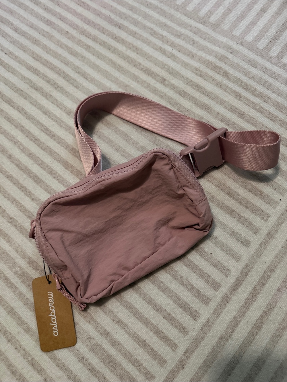 Pink Crossbody Belt Bag -